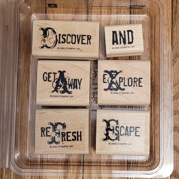 Stampin Up! Handbill Headlines Stamp Set - Picture 1 of 3